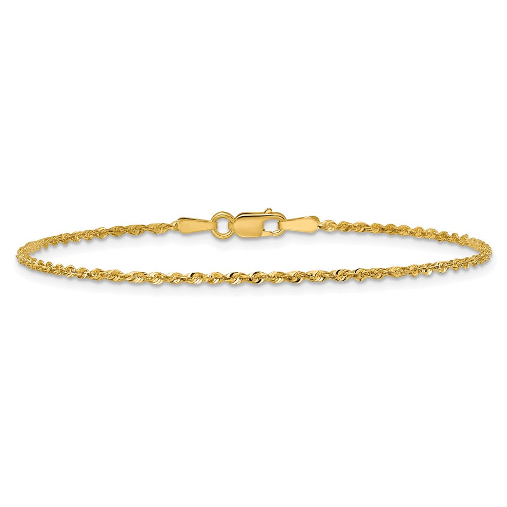 10K Gelbgold 1.5mm Extra-light Diamantiert Kordel Gliederarmband