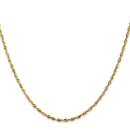 10K Gelbgold 1.8mm Extra-light Diamantiert Kordel Halskette