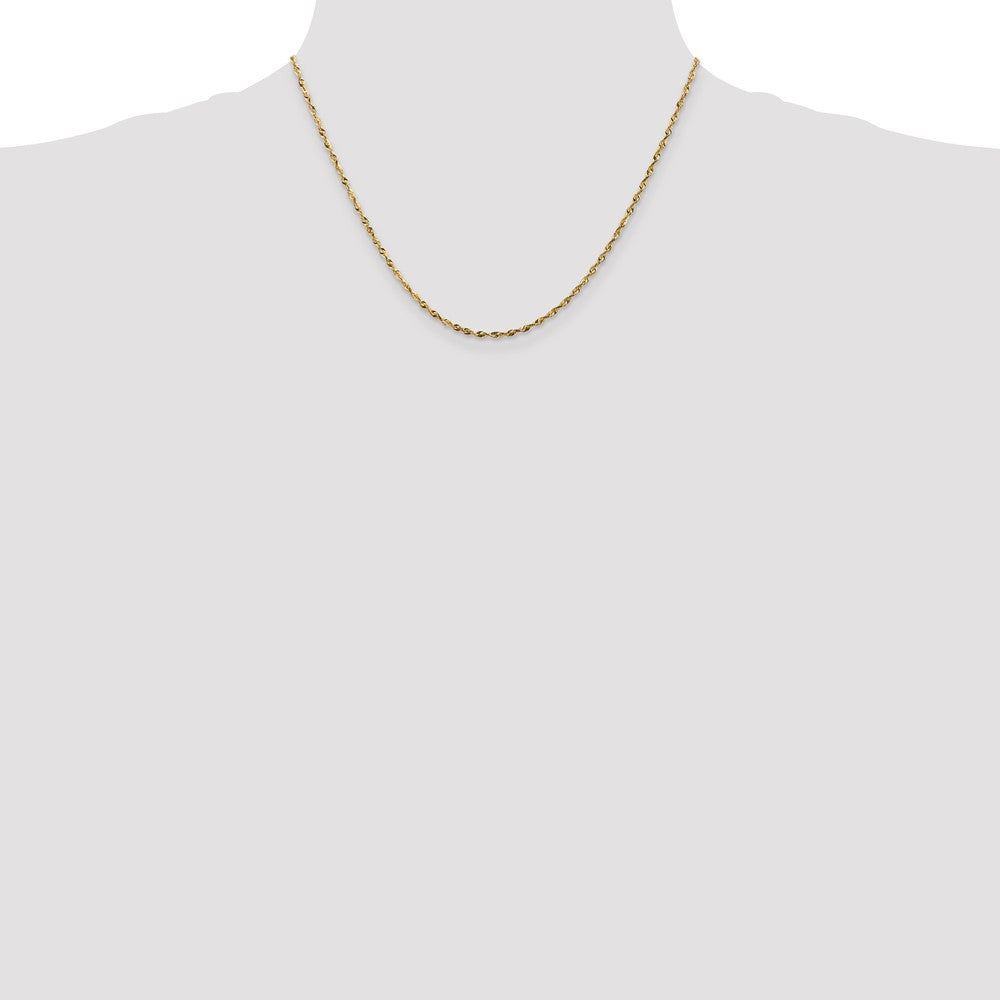 10K Gelbgold 1.8mm Extra-light Diamantiert Kordel Halskette