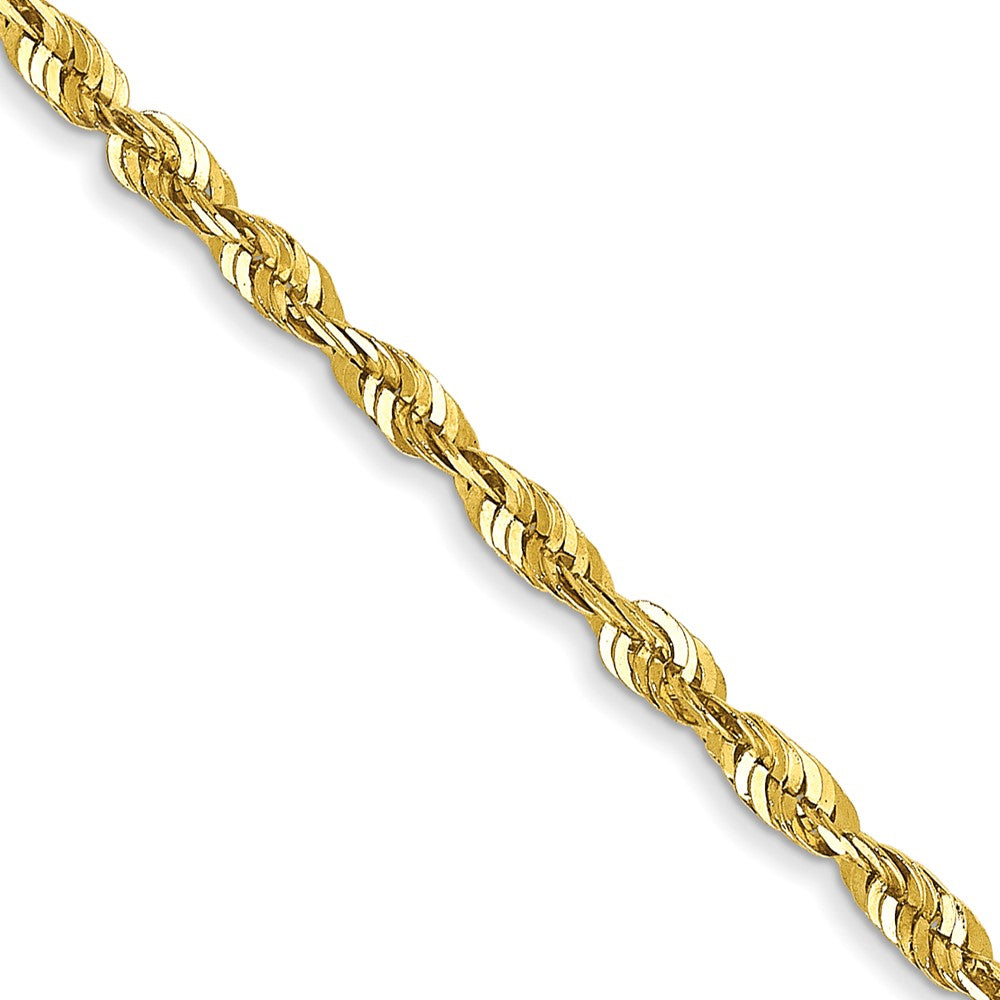 10K Gelbgold 1.8mm Extra-light Diamantiert Kordel Halskette