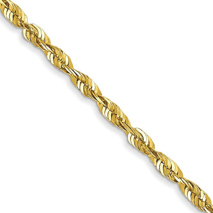 10K Gelbgold 1.8mm Extra-light Diamantiert Kordel Halskette