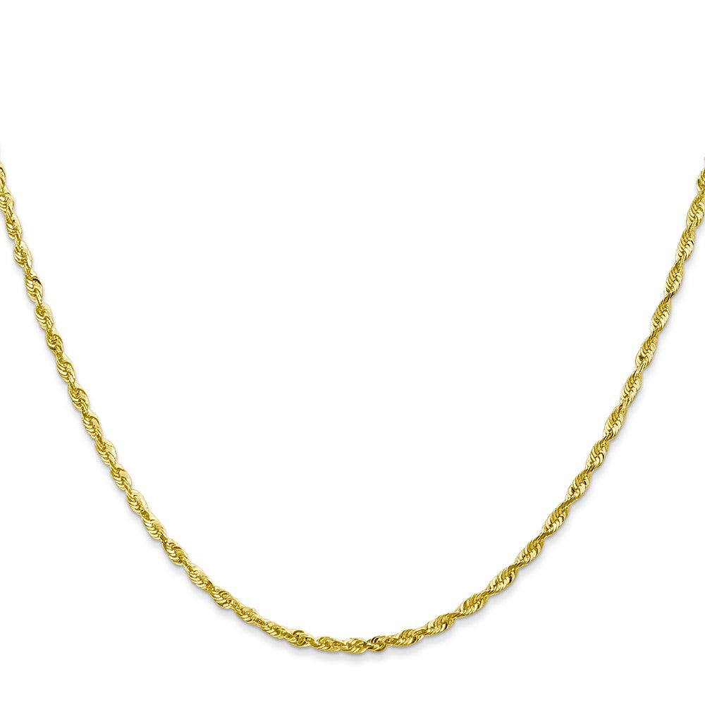 10K Gelbgold 2.0mm Extra-light Diamantiert Kordel Halskette