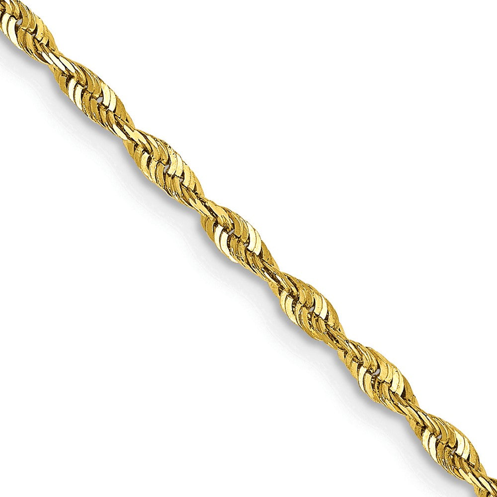 10K Gelbgold 2.0mm Extra-light Diamantiert Kordel Halskette