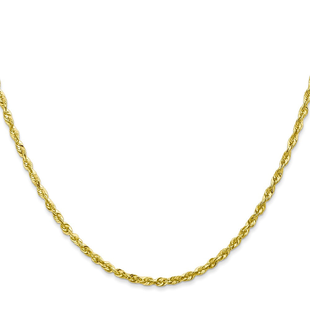 10K Gelbgold 2.25mm Extra-light Diamantiert Kordel Halskette