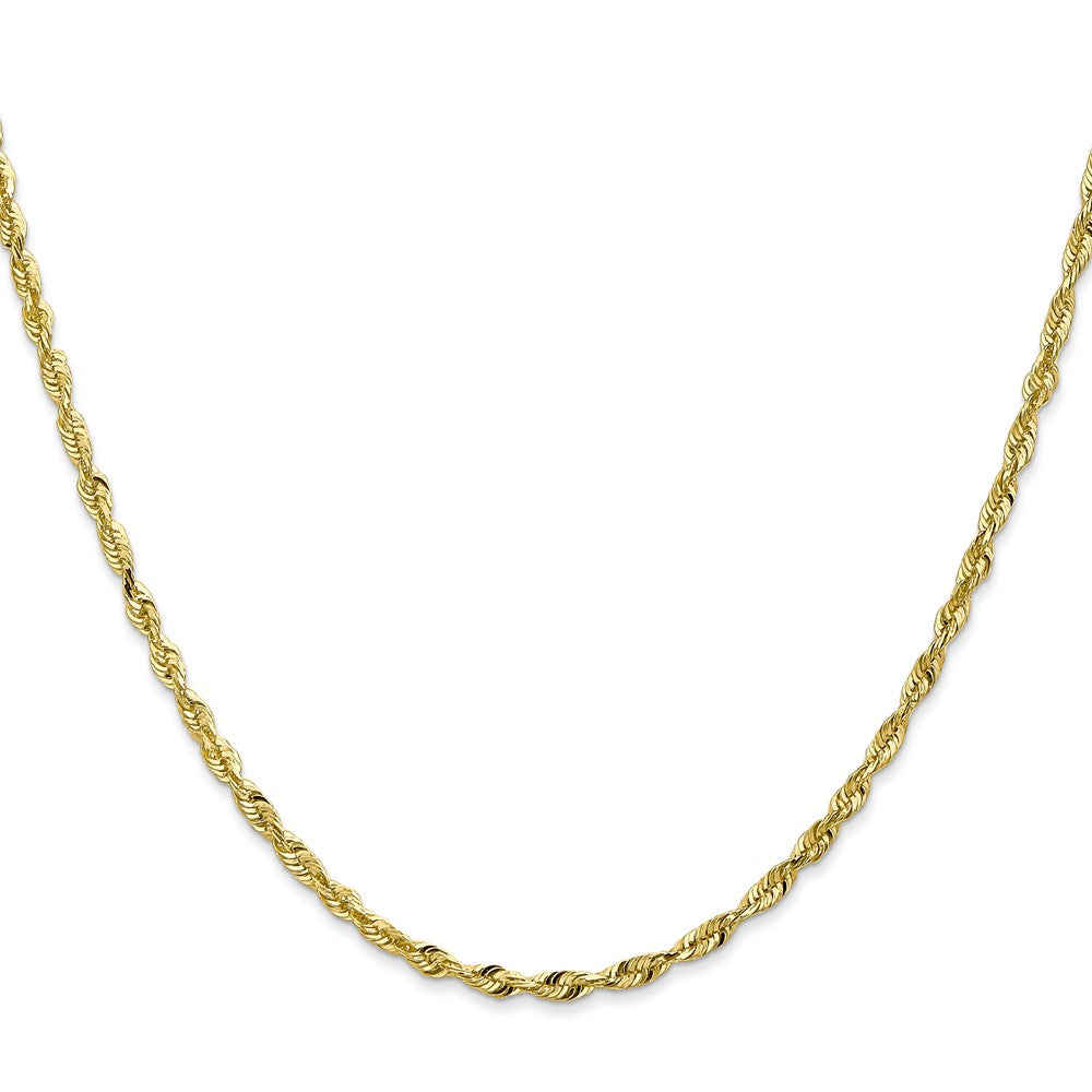 10K Gelbgold 2.50mm Extra-light Diamantiert Kordel Halskette