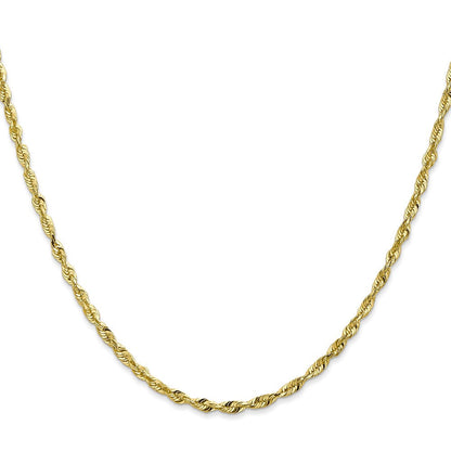 10K Gelbgold 2.50mm Extra-light Diamantiert Kordel Halskette