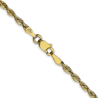 10K Gelbgold 2.50mm Extra-light Diamantiert Kordel Halskette