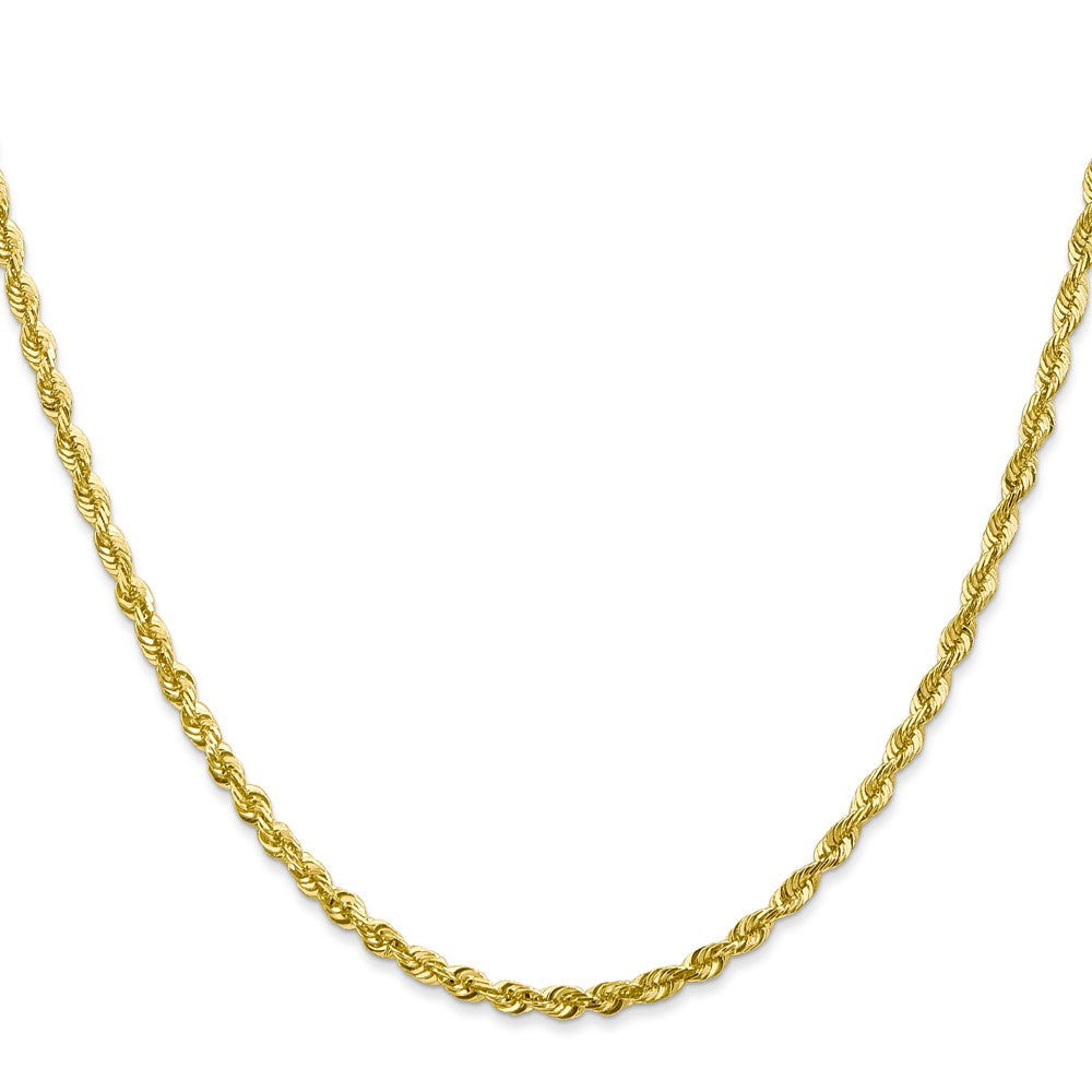 10K Gelbgold 2.75mm Extra-light Diamantiert Kordel Halskette