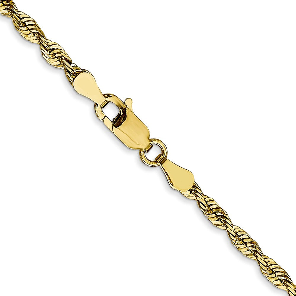 10K Gelbgold 2.75mm Extra-light Diamantiert Kordel Halskette