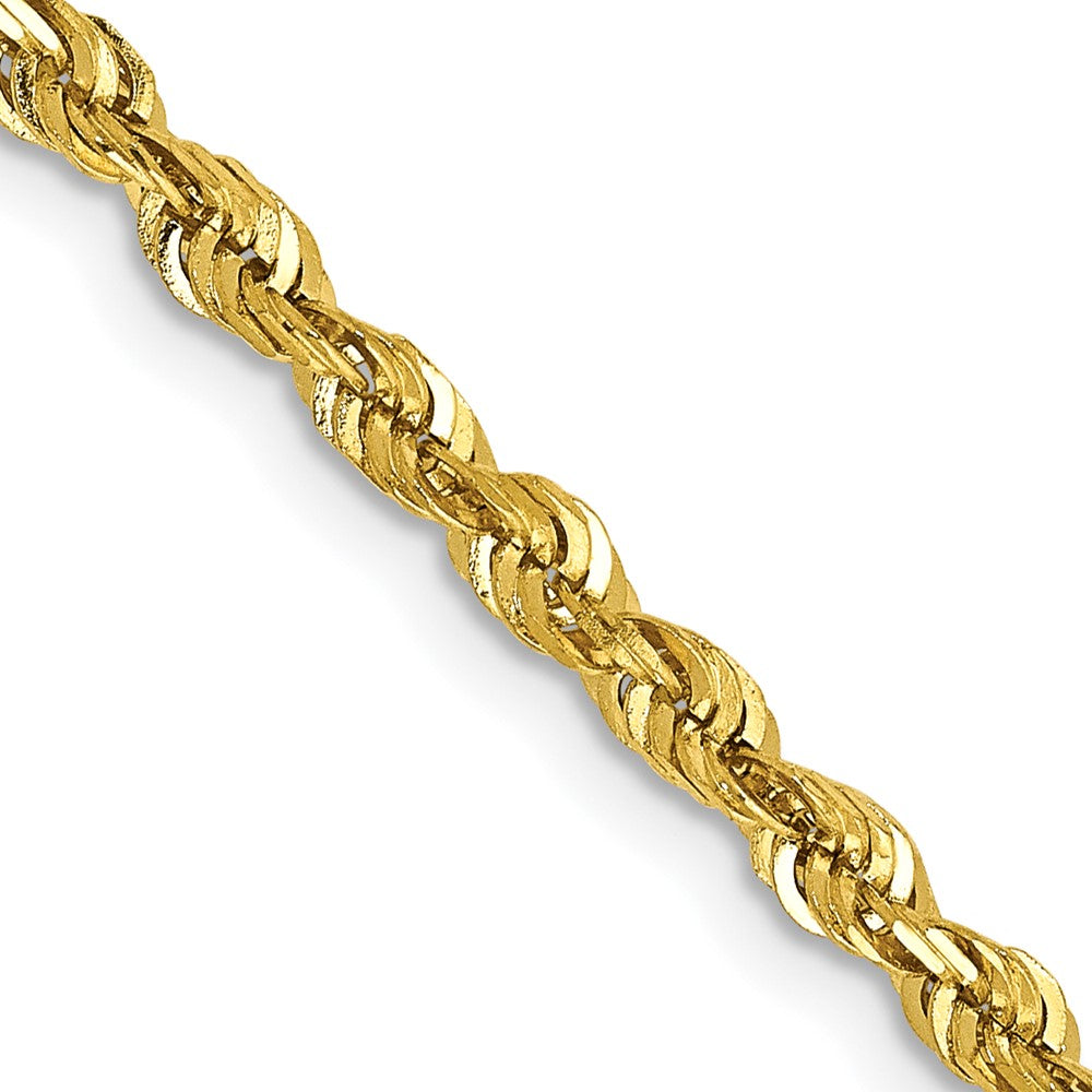10K Gelbgold 2.75mm Extra-light Diamantiert Kordel Halskette