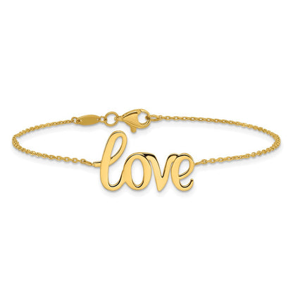 10K Gelbgold 10K Poliert Liebe Armband