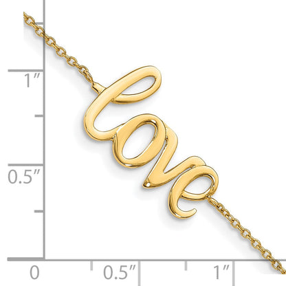 10K Gelbgold 10K Poliert Liebe Armband