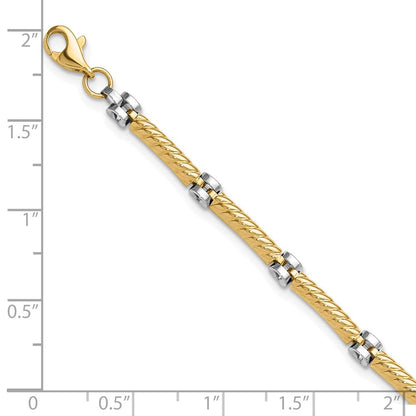 10K Bicolor 10K Poliert Fantasieglieder Gliederarmband