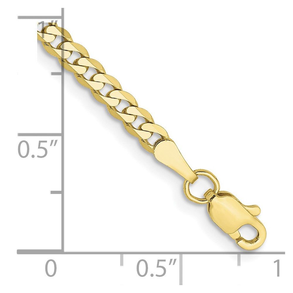 10K Gelbgold 2.9mm Flach Abgeschrägt Panzer Gliederarmband