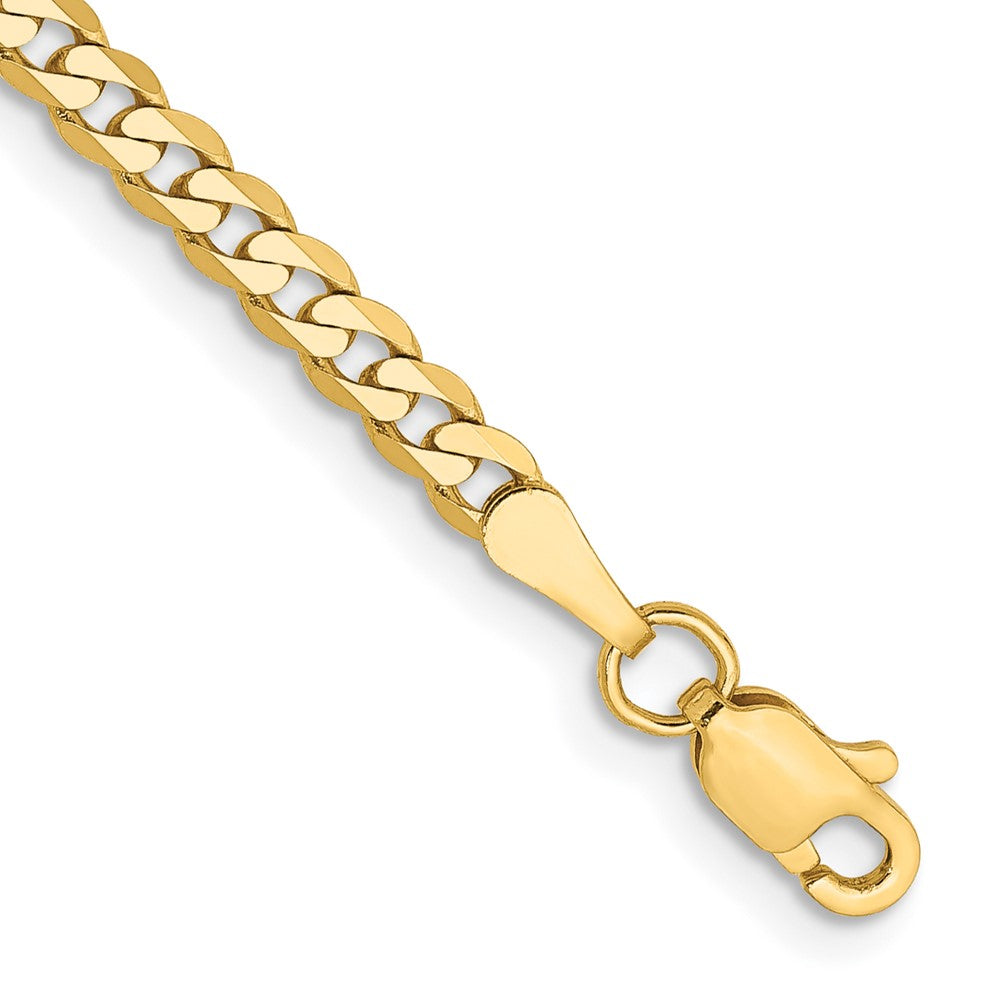 10K Gelbgold 2.9mm Flach Abgeschrägt Panzer Gliederarmband