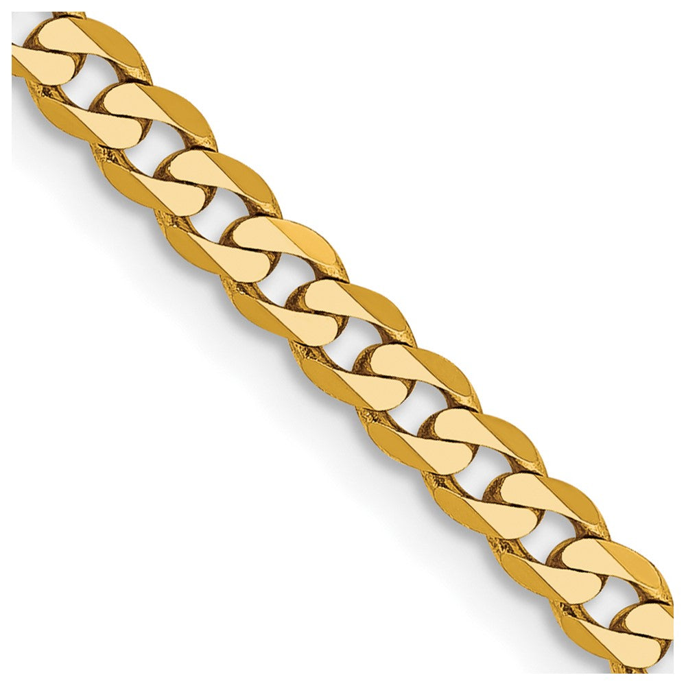 10K Gelbgold 2.9mm Flach Abgeschrägt Panzer Halskette