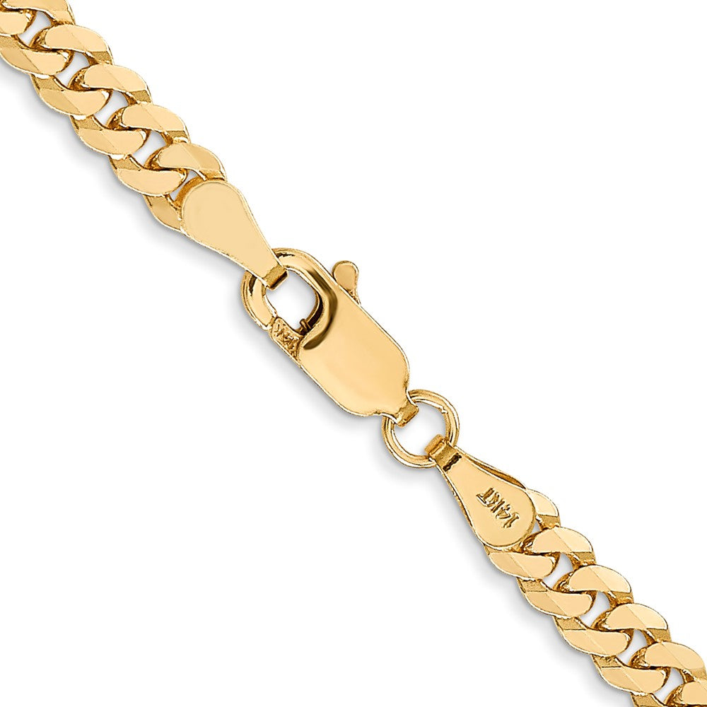 10K Gelbgold 3.9mm Flach Abgeschrägt Panzer Halskette