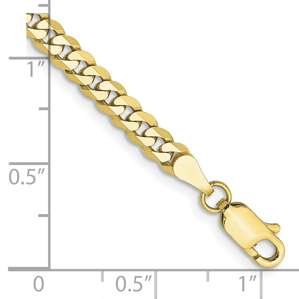 10K Gelbgold 3.9mm Flach Abgeschrägt Panzer Gliederarmband