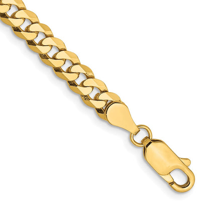 10K Gelbgold 4.75mm Flach Abgeschrägt Panzer Gliederarmband