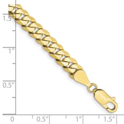 10K Gelbgold 5.75mm Flach Abgeschrägt Panzer Gliederarmband