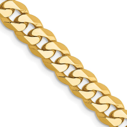 10K Gelbgold 6.25mm Flach Abgeschrägt Panzer Halskette