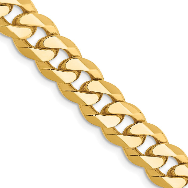 10K Gelbgold 8.25mm Flach Abgeschrägt Panzer Halskette