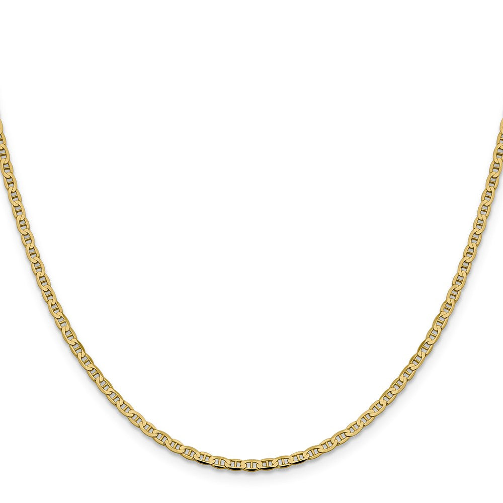 10K Gelbgold 2.4mm Flach Anker Halskette