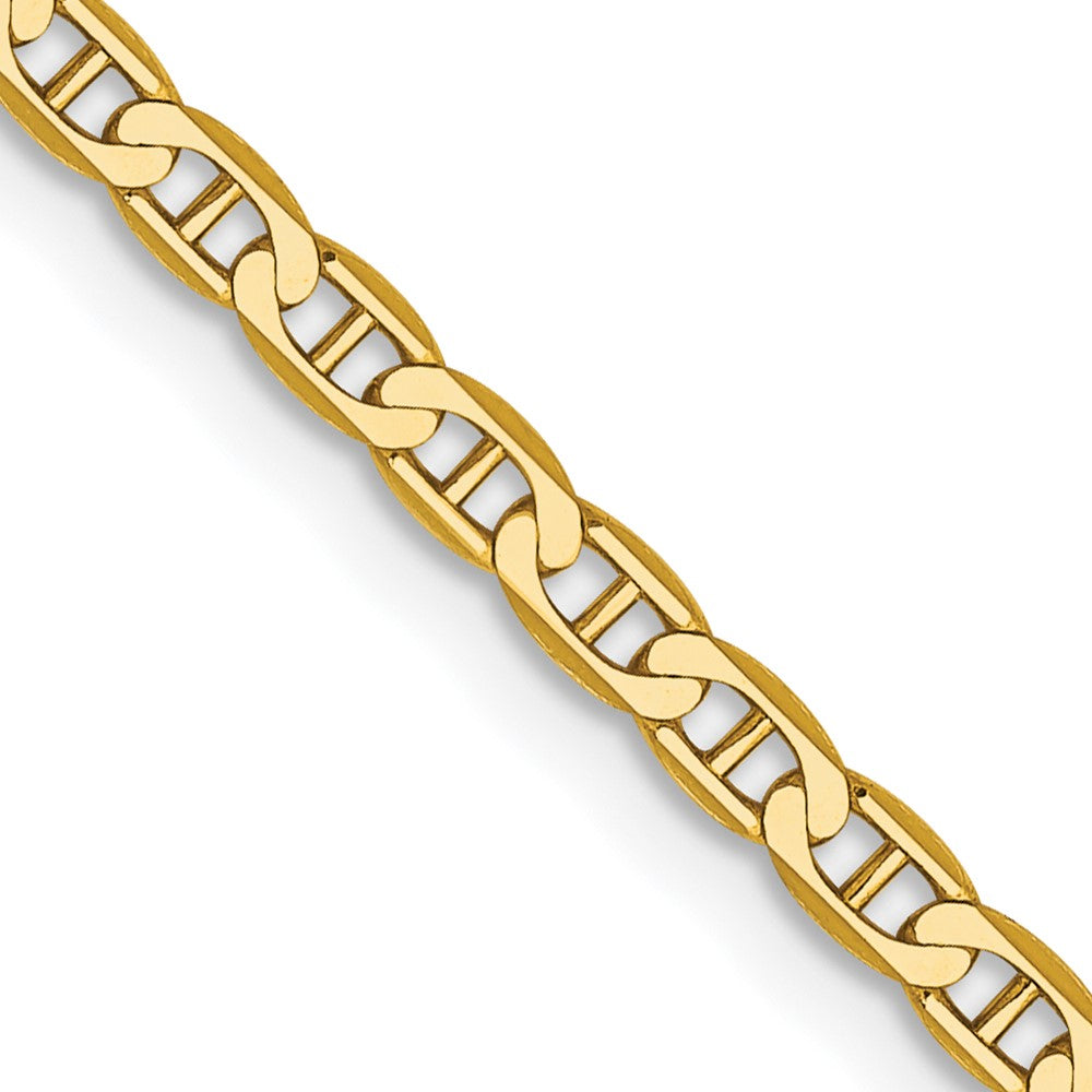 10K Gelbgold 2.4mm Flach Anker Halskette