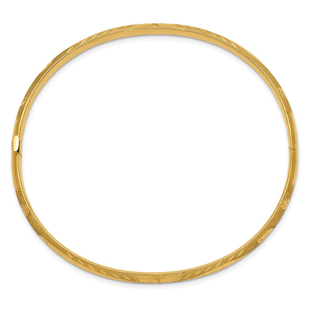 10K Gelbgold 3/16 Florentinisch Graviert Klappbar Armreif Armband