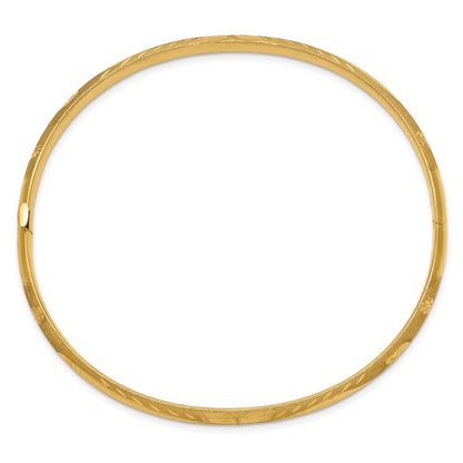 10K Gelbgold 3/16 Florentinisch Graviert Klappbar Armreif Armband
