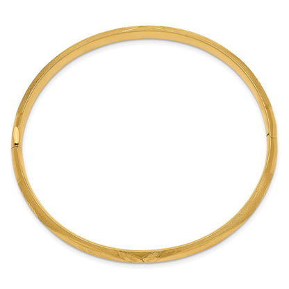 10K Gelbgold 4/16 Florentinisch Graviert Klappbar Armreif Armband