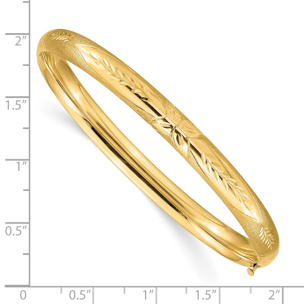 10K Gelbgold 4/16 Florentinisch Graviert Klappbar Armreif Armband