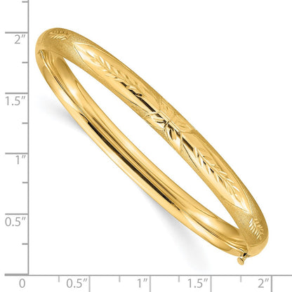 10K Gelbgold 4/16 Florentinisch Graviert Klappbar Armreif Armband