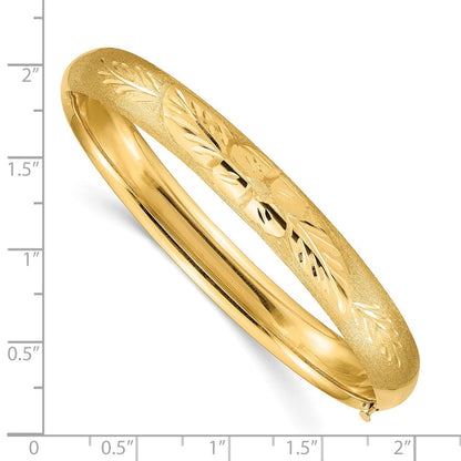 10K Gelbgold 5/16 Florentinisch Graviert Klappbar Armreif Armband