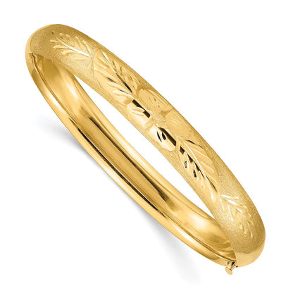 10K Gelbgold 5/16 Florentinisch Graviert Klappbar Armreif Armband