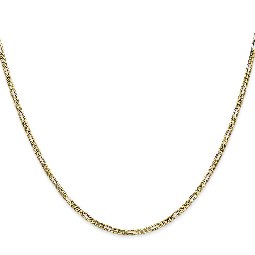 10K Gelbgold 1.75mm Flach Figaro Halskette