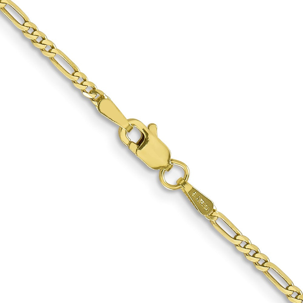 10K Gelbgold 1.75mm Flach Figaro Halskette