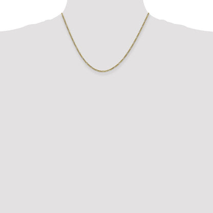10K Gelbgold 1.75mm Flach Figaro Halskette