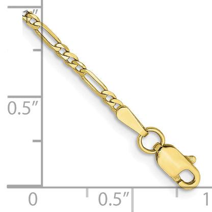 10K Gelbgold 1.75mm Flach Figaro Kette Fußkettchen