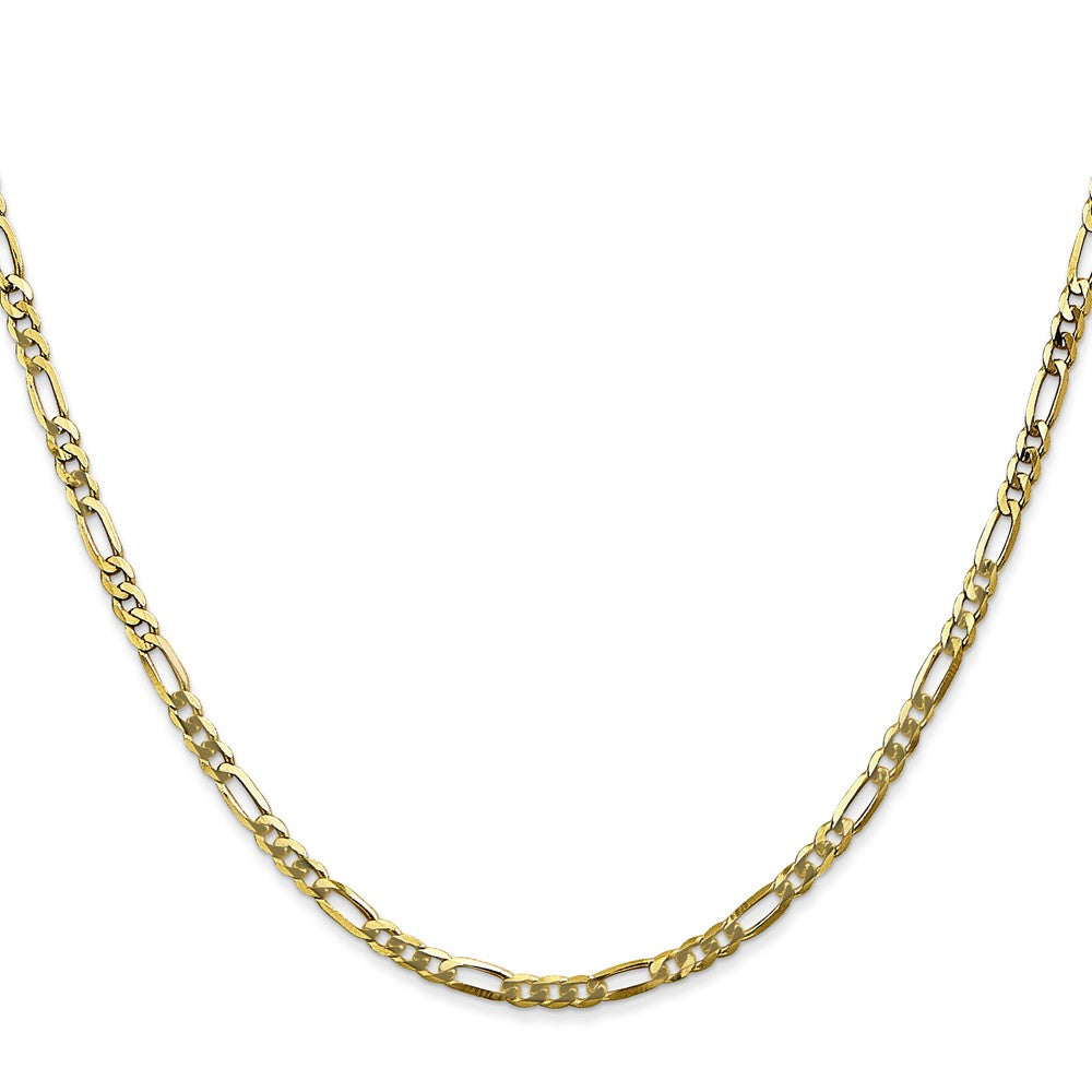 10K Gelbgold 2.75mm Flach Figaro Halskette