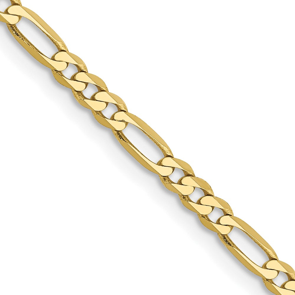 10K Gelbgold 2.75mm Flach Figaro Halskette