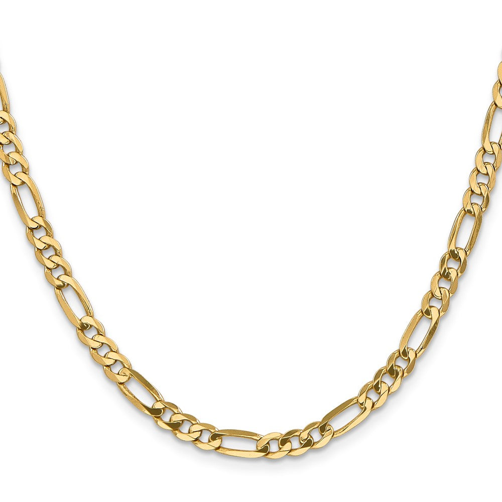 10K Gelbgold 4.75mm Flach Figaro Halskette