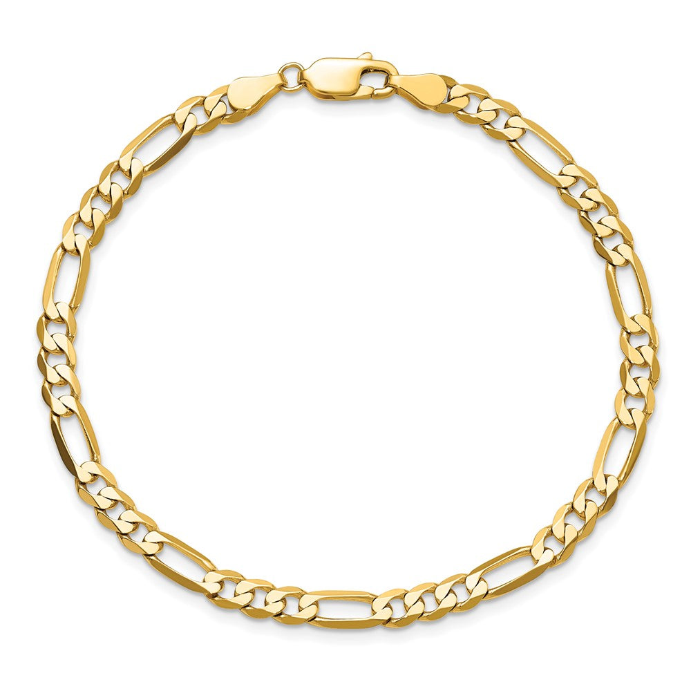 10K Gelbgold 4.75mm Flach Figaro Gliederarmband