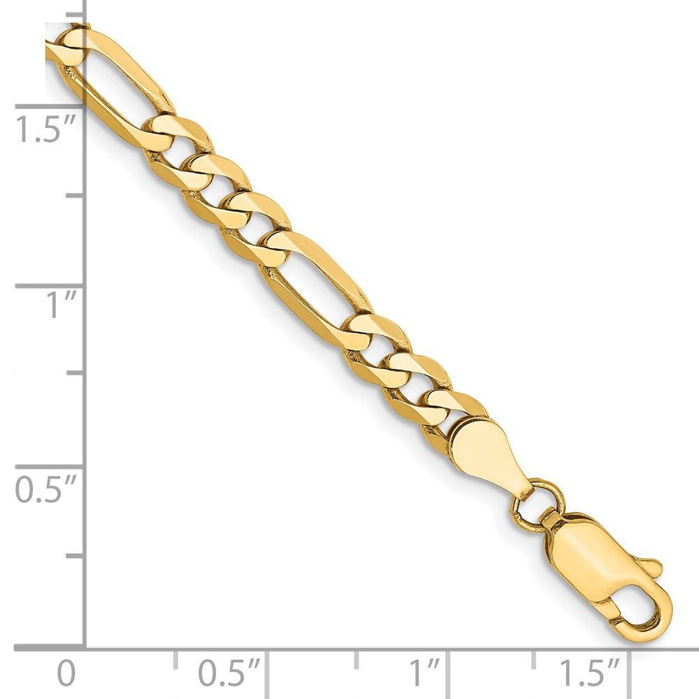 10K Gelbgold 4.75mm Flach Figaro Gliederarmband