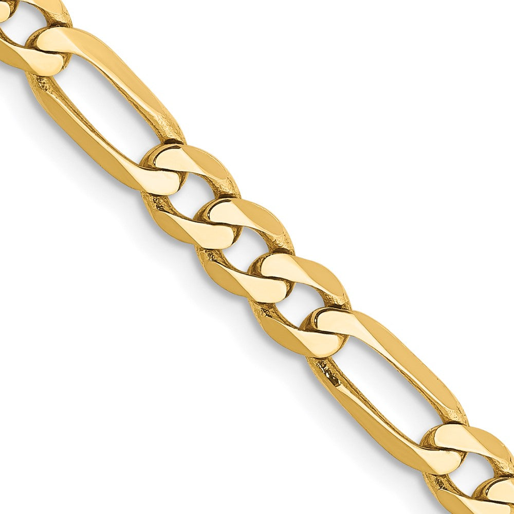 10K Gelbgold 4.75mm Flach Figaro Halskette