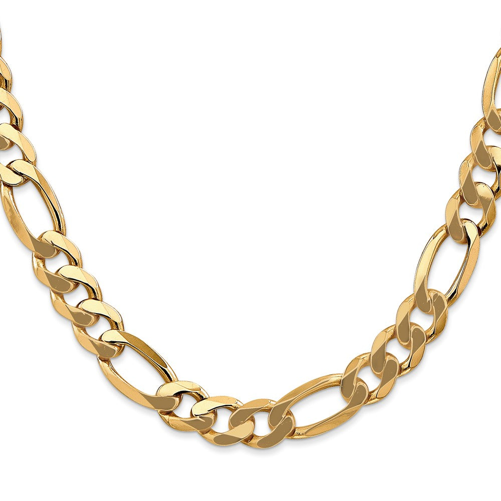 10K Gelbgold 8.75mm Flach Figaro Halskette
