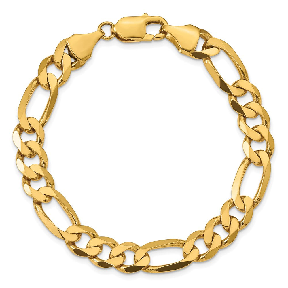 10K Gelbgold 8.75mm Flach Figaro Gliederarmband