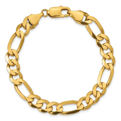 10K Gelbgold 8.75mm Flach Figaro Gliederarmband