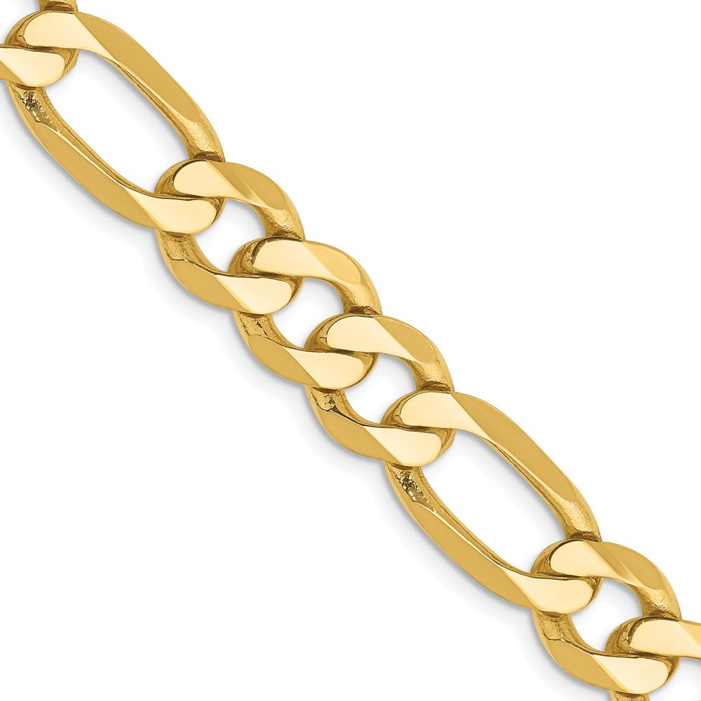 10K Gelbgold 8.75mm Flach Figaro Halskette