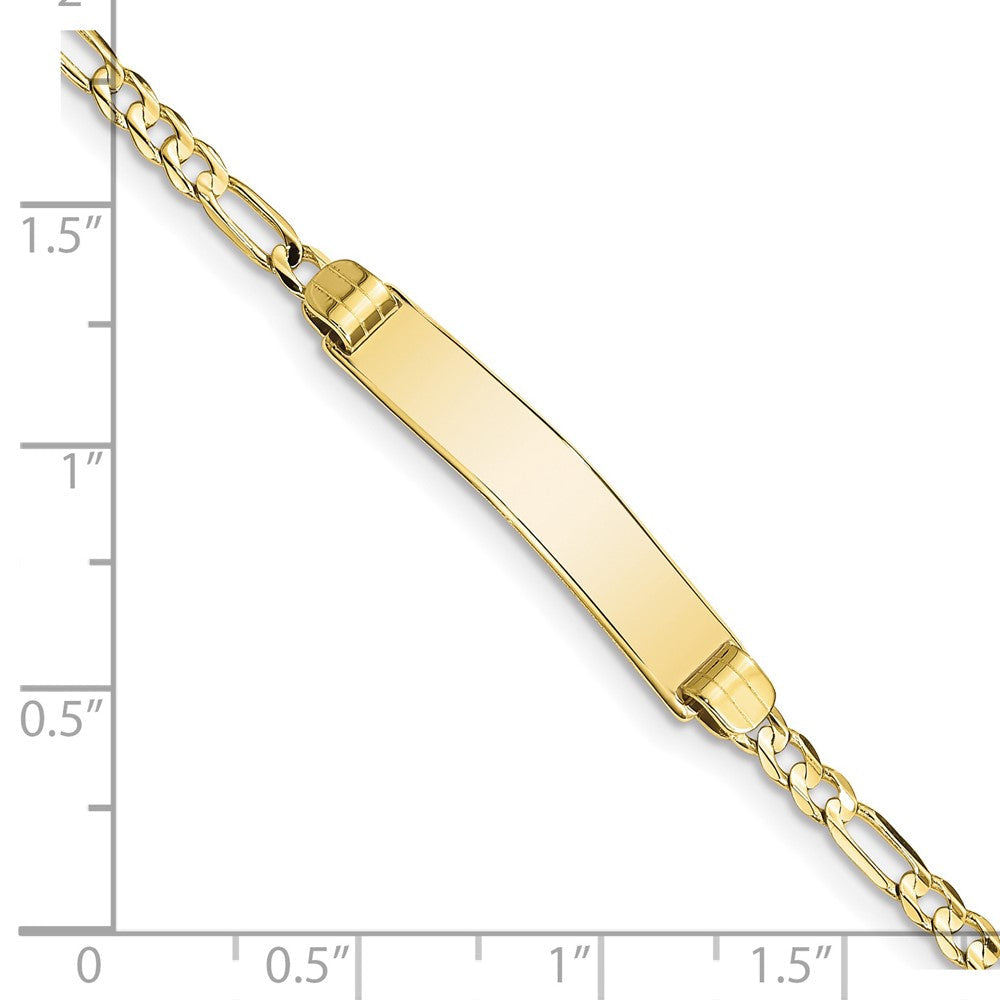 10K Gelbgold Figaro Glieder Id Gliederarmband